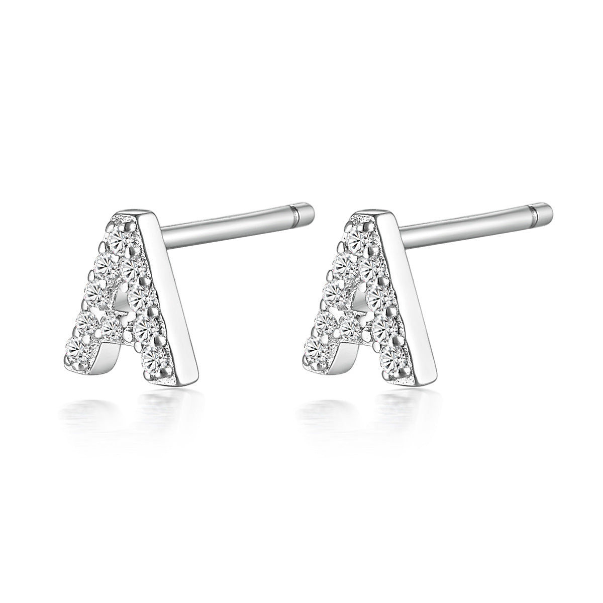 Alphabet Zircon Studs - 925 Silver Light Luxury Factory Wholesale