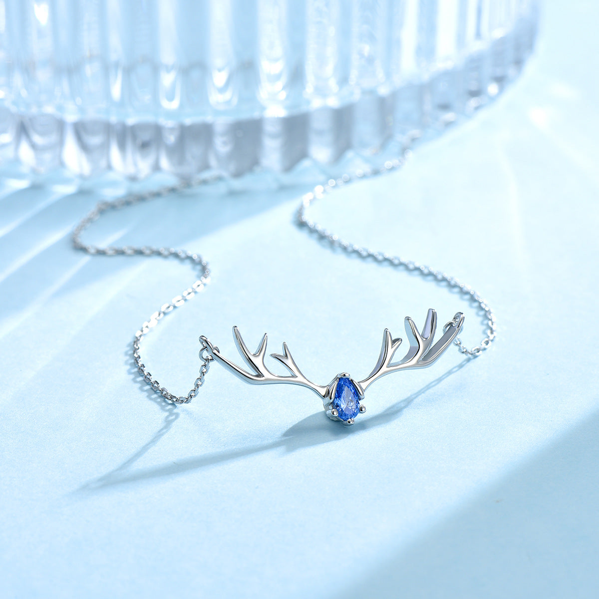 S999 Moose Antler Jewelry Set | Micro-Zircon Necklace & Bracelet
