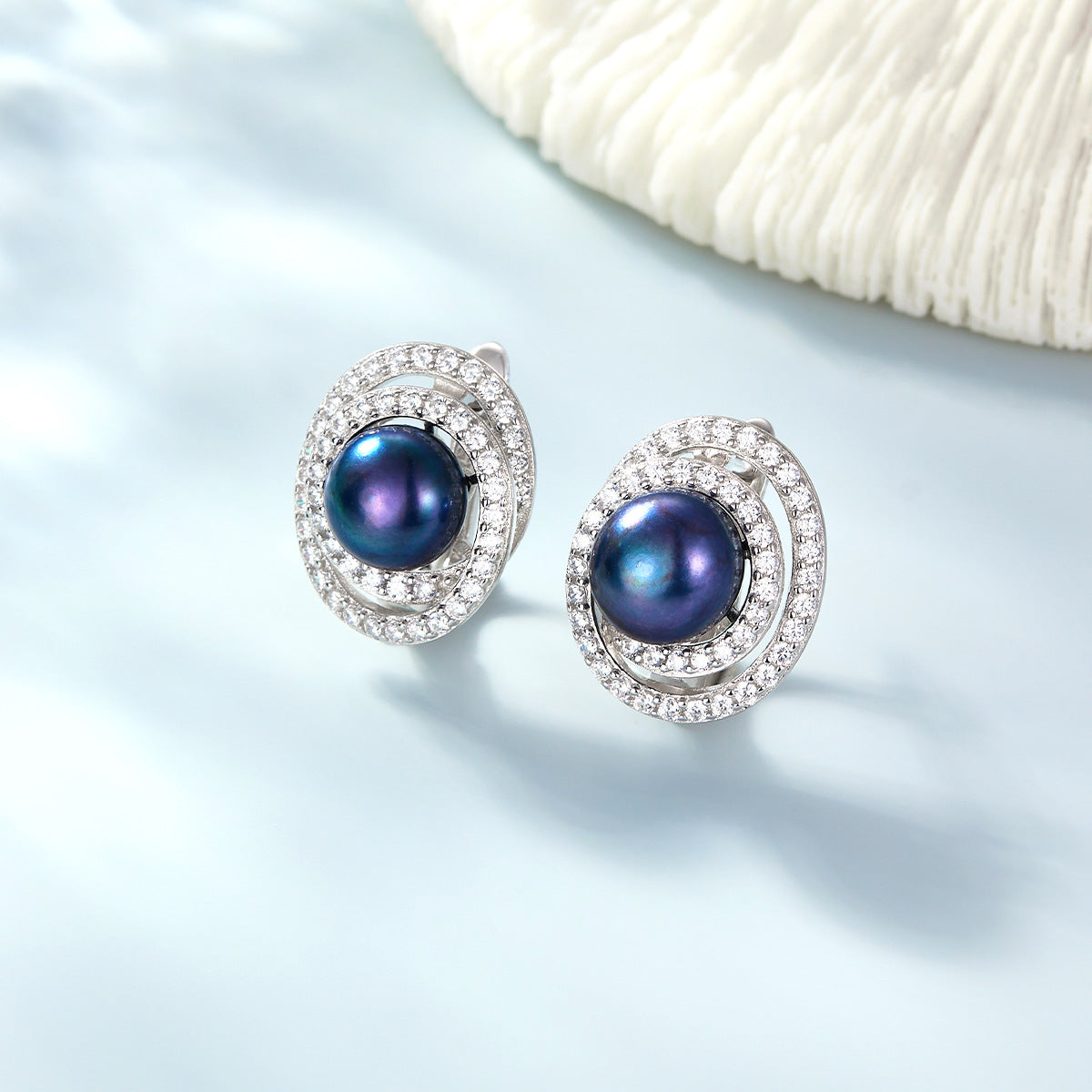 Cross-Border Pearl Jewelry Set | 925 Silver Vintage Earrings, Ring, Necklace