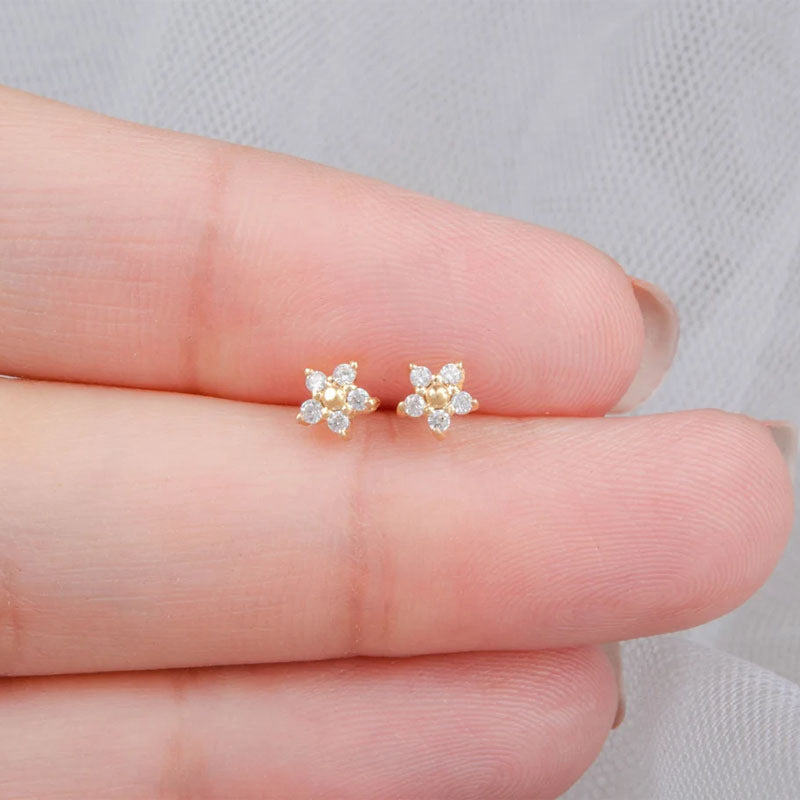 Zircon Stud Earrings - S925 Silver Minimalist Trending
