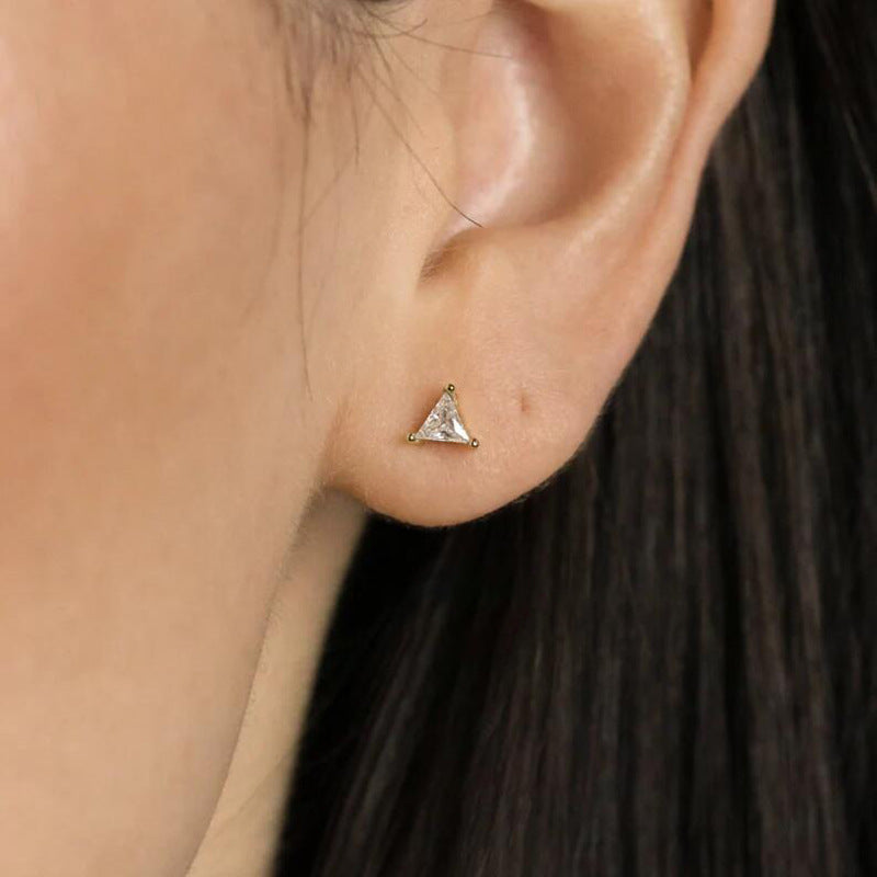 Zircon Stud Earrings - S925 Silver Minimalist Trending