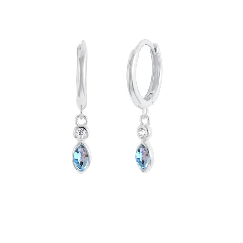 Teardrop Zircon Earrings - S925 Silver Long Fringe Light Luxury