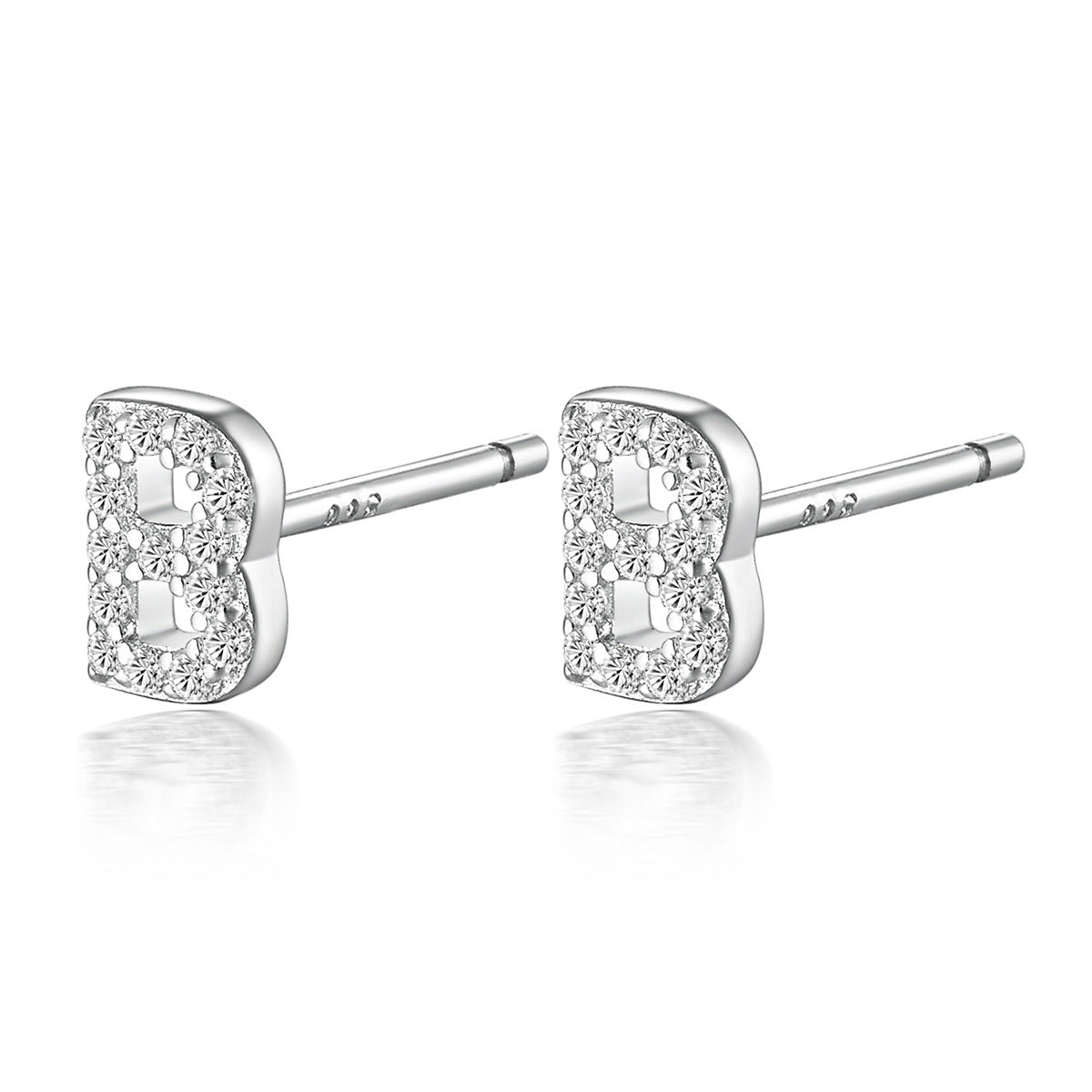 Alphabet Zircon Studs - 925 Silver Light Luxury Factory Wholesale
