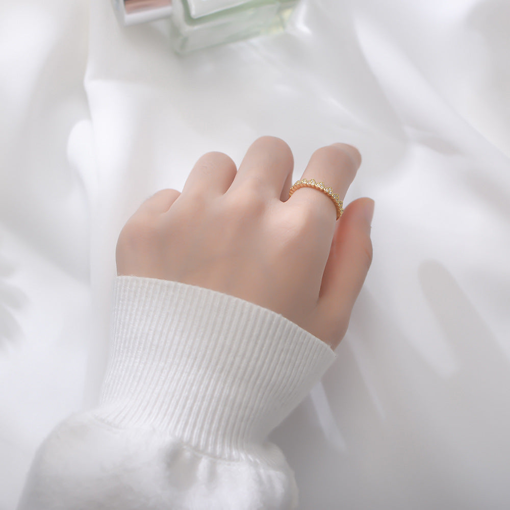925 Sterling Silver Heart Zirconia Ring, Vintage Minimalist Jewelry