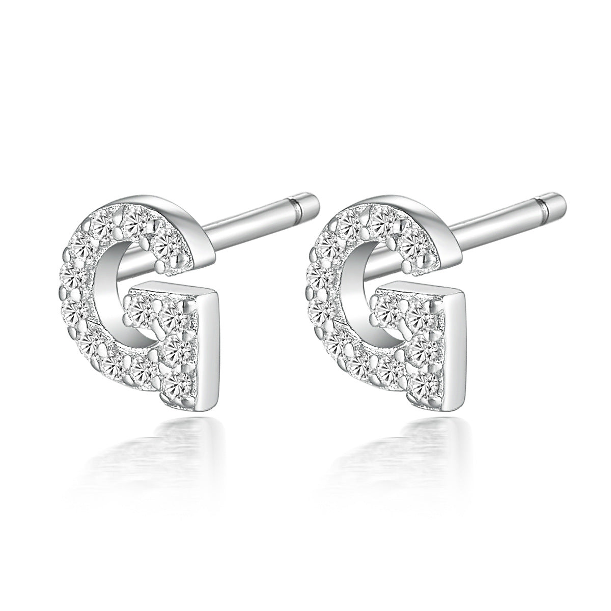 Alphabet Zircon Studs - 925 Silver Light Luxury Factory Wholesale