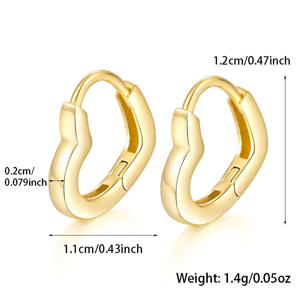 Foreign trade cross-border love earrings 925 silver wholesale smooth