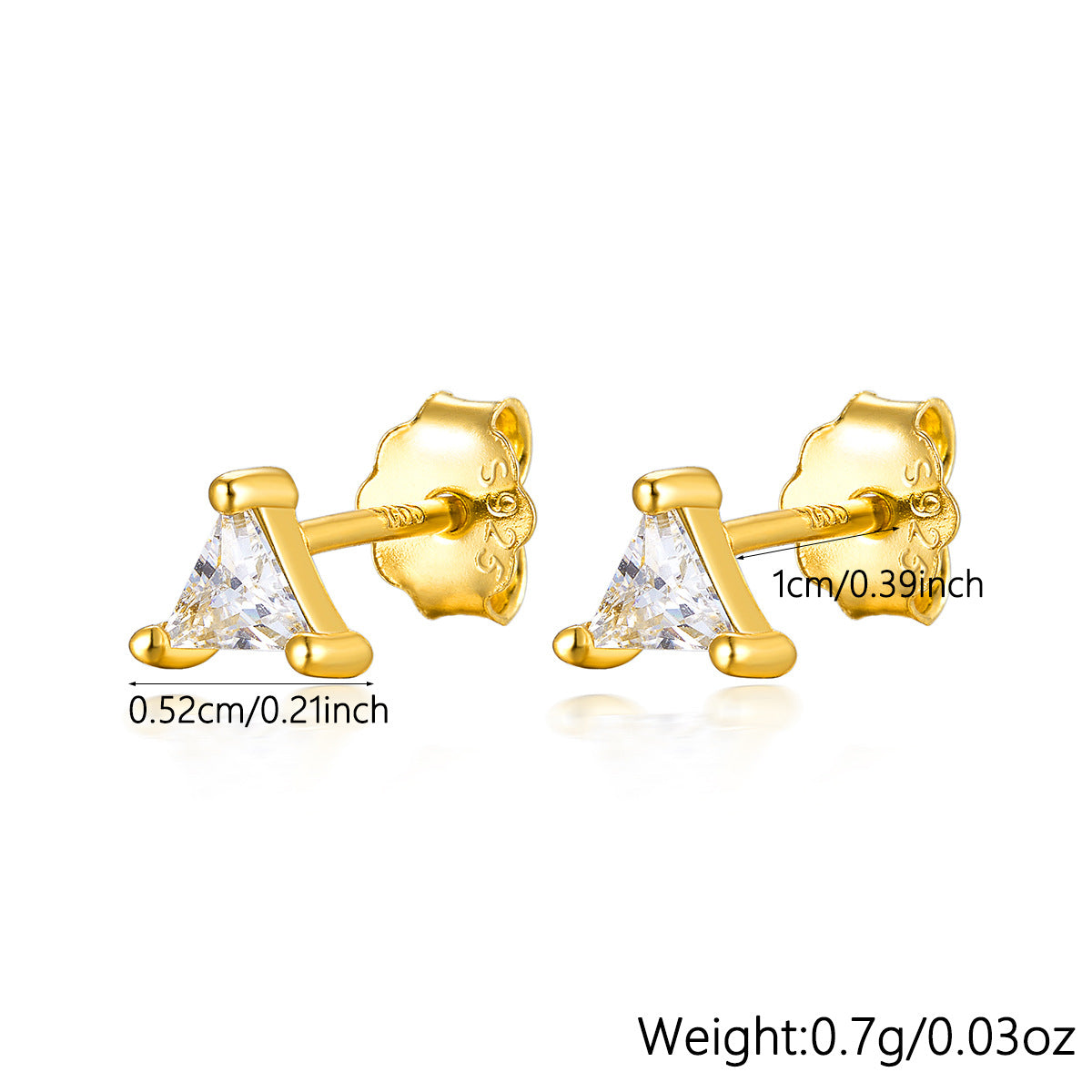 Zircon Stud Earrings - S925 Silver Minimalist Trending