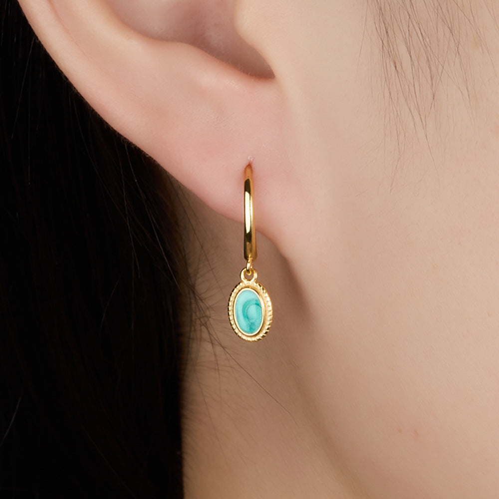 Asymmetric Opal Ear Cuffs - 925 Silver Enamel Drip Factory Direct