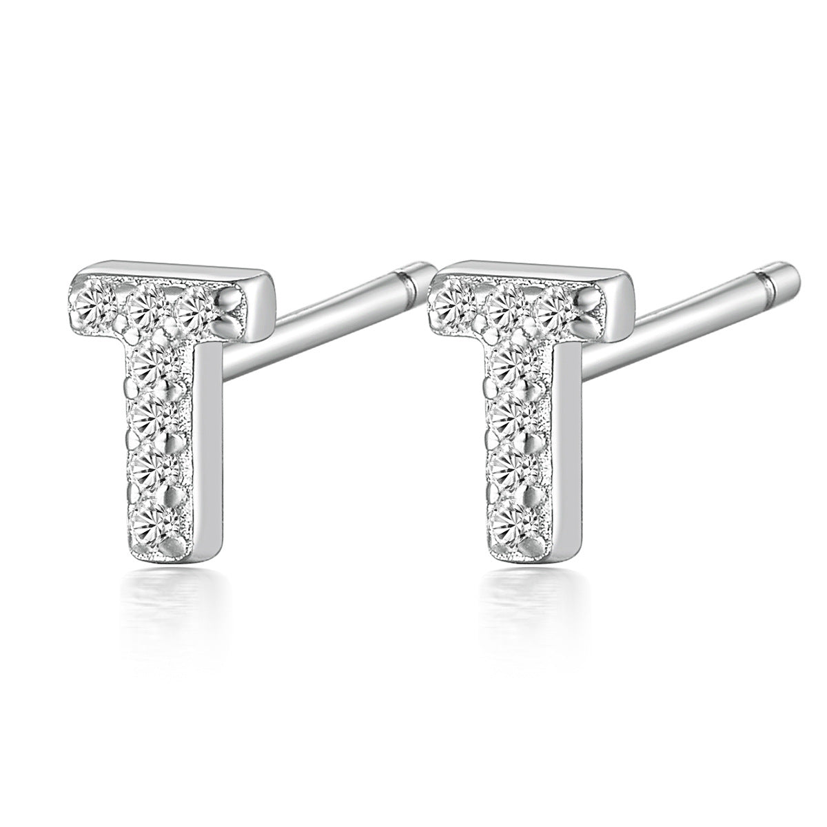 Alphabet Zircon Studs - 925 Silver Light Luxury Factory Wholesale