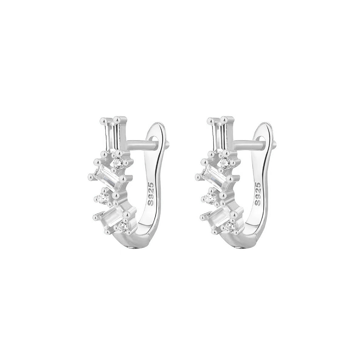 Geometric Stud Earrings - S925 Sterling Silver Minimalist Niche Earrings