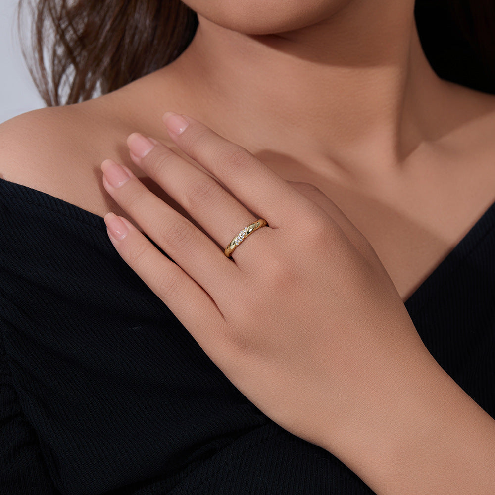 S925 Silver Retro Braided Wide Band Ring - Unique Chic Aesthetic Hand Jewelry