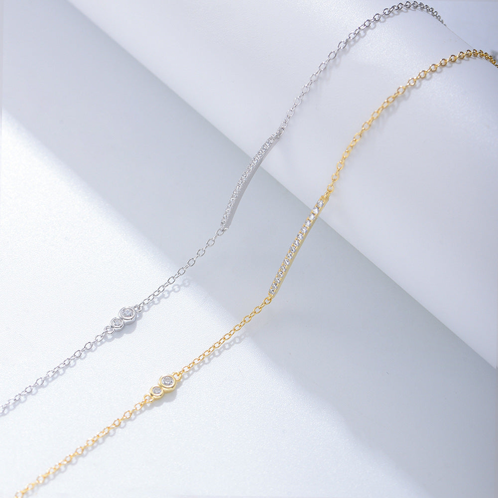 925 Sterling Silver Minimalist Link Bracelet, High-End Design Chain Jewelry