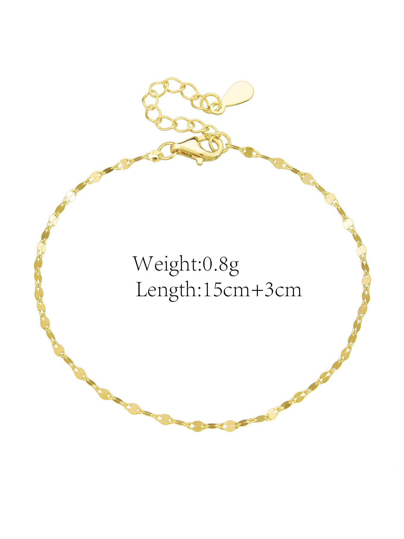 925 Sterling Silver 14K Gold Plated Lip Link Chain Bracelet, Minimalist Sleek Shimmering Jewelry