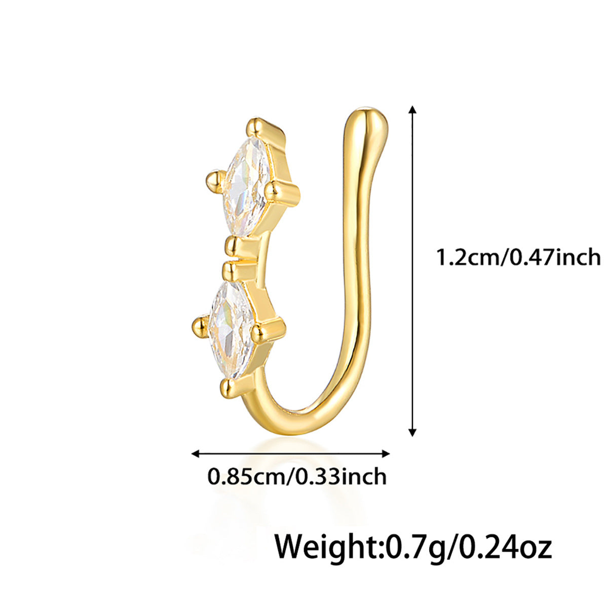 Star Nose Clip - 925 Silver Minimalist Light Luxury Unisex Jewelry