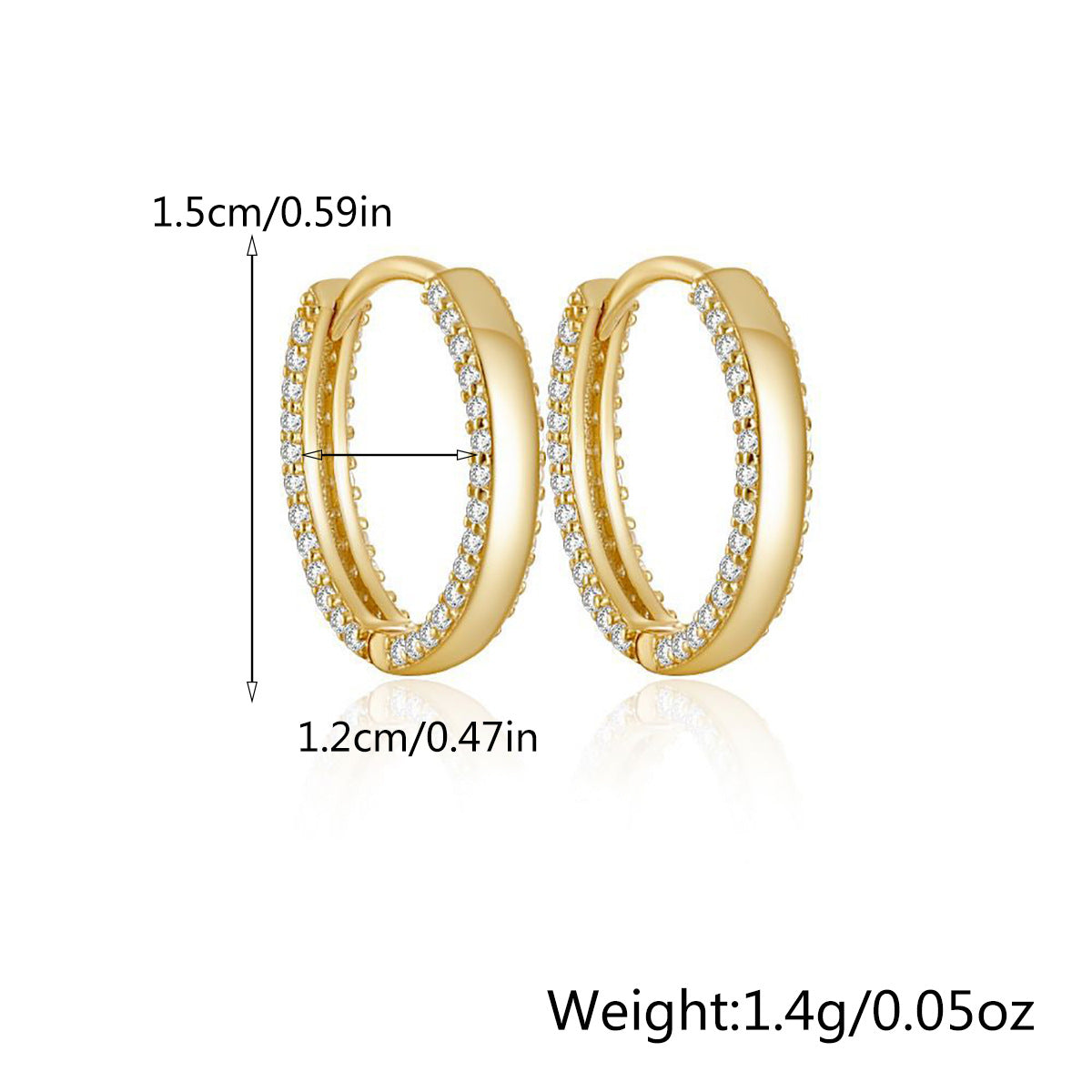 Zircon Hoop Ear Cuffs - S925 Silver Minimalist Niche Everyday