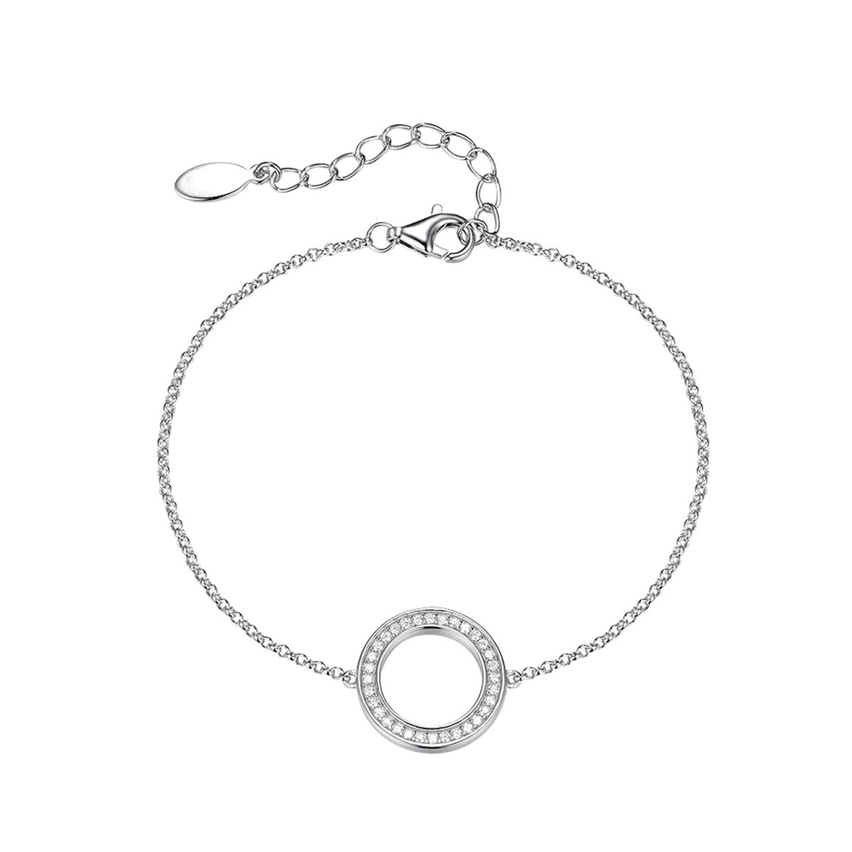 Geometric Zircon Bracelet - 925 Silver Minimalist Light Luxury