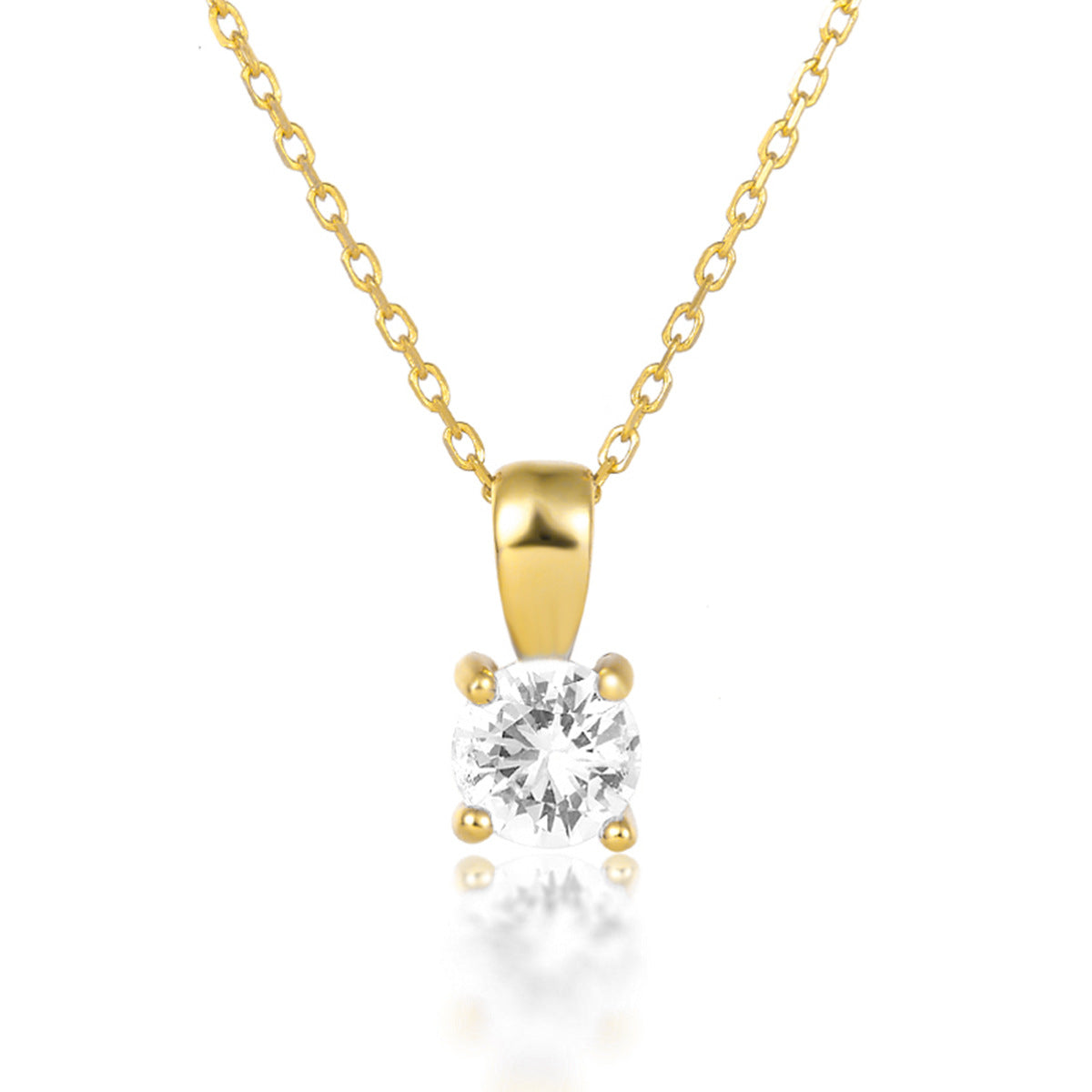 December Birthstone Necklace - 925 Sterling Silver Minimalist Zircon Jewelry