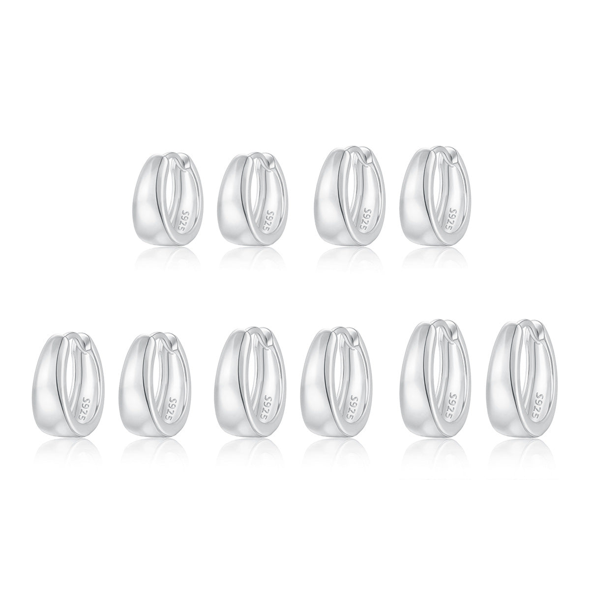 inimalist Hoop Ear Cuffs - 925 Silver Light Luxury Wholesale