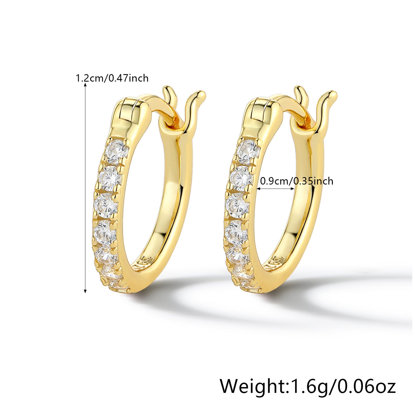 Colored Zircon Ear Cuffs - 925 Sterling Silver Niche Wholesale Jewelry