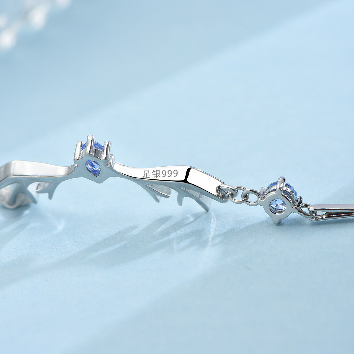 S999 Moose Antler Jewelry Set | Micro-Zircon Necklace & Bracelet