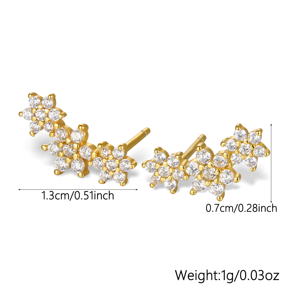 Zircon Stud Earrings - S925 Silver Minimalist Trending