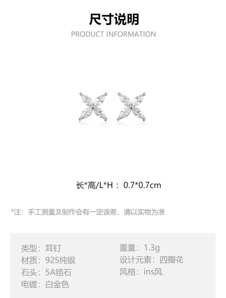 Butterfly Jewelry Set - 925 Silver Flower Pendant Necklace Bracelet