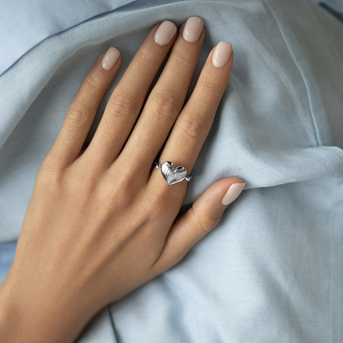 Double Sided Heart Ring - 925 Silver Flip Love Minimalist Jewelry