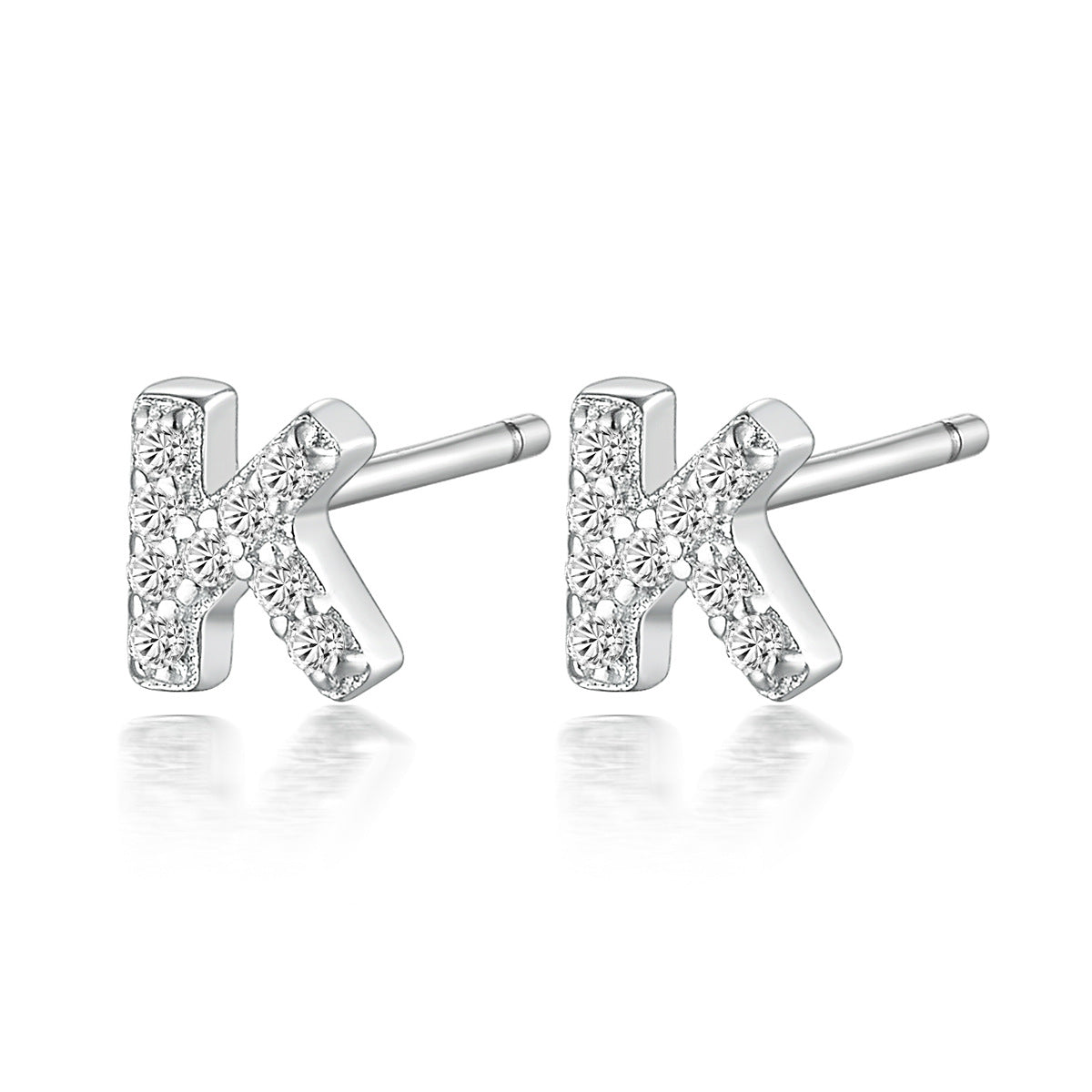 Alphabet Zircon Studs - 925 Silver Light Luxury Factory Wholesale
