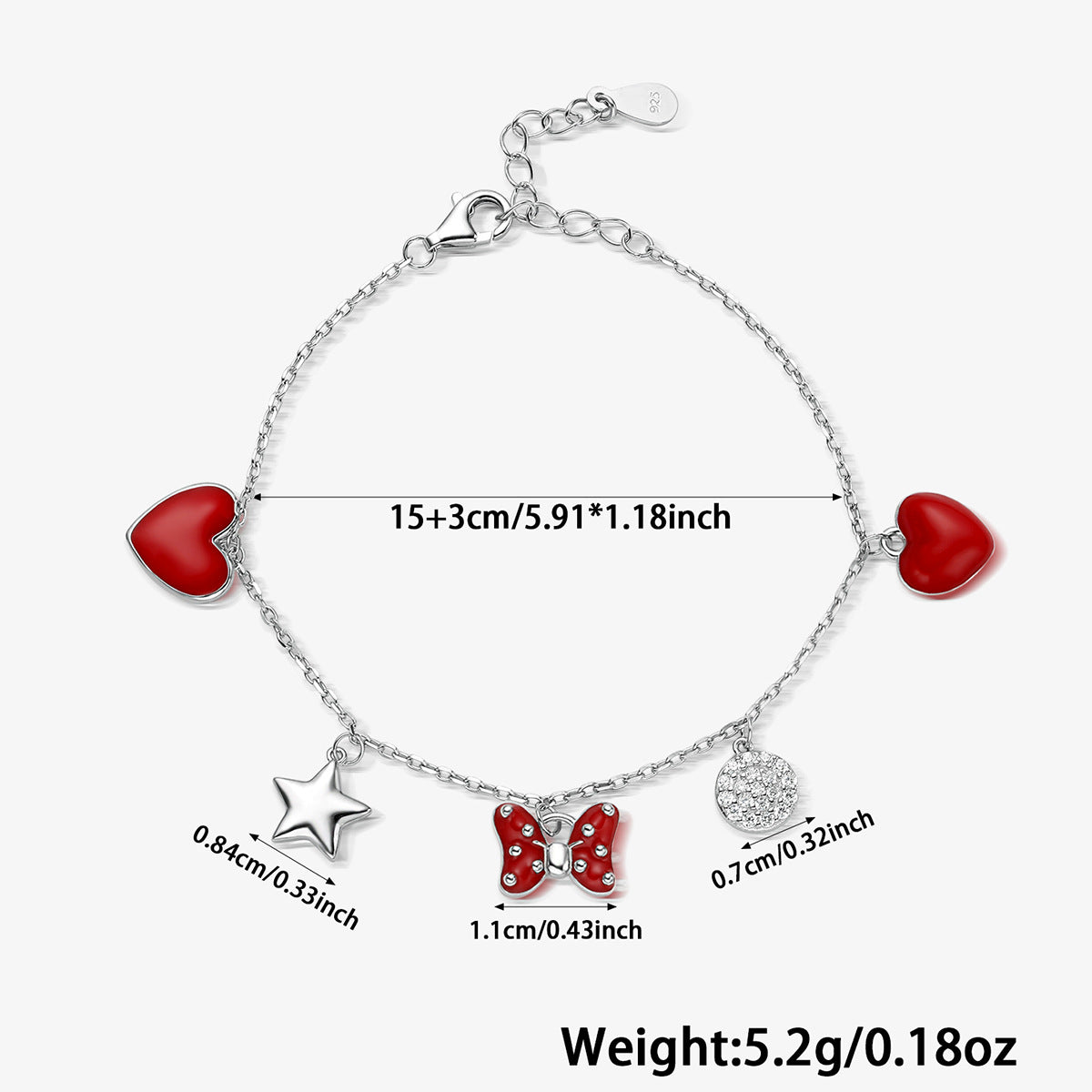 Heart Bow Jewelry Set - 925 Silver Sweet Minimalist Trending