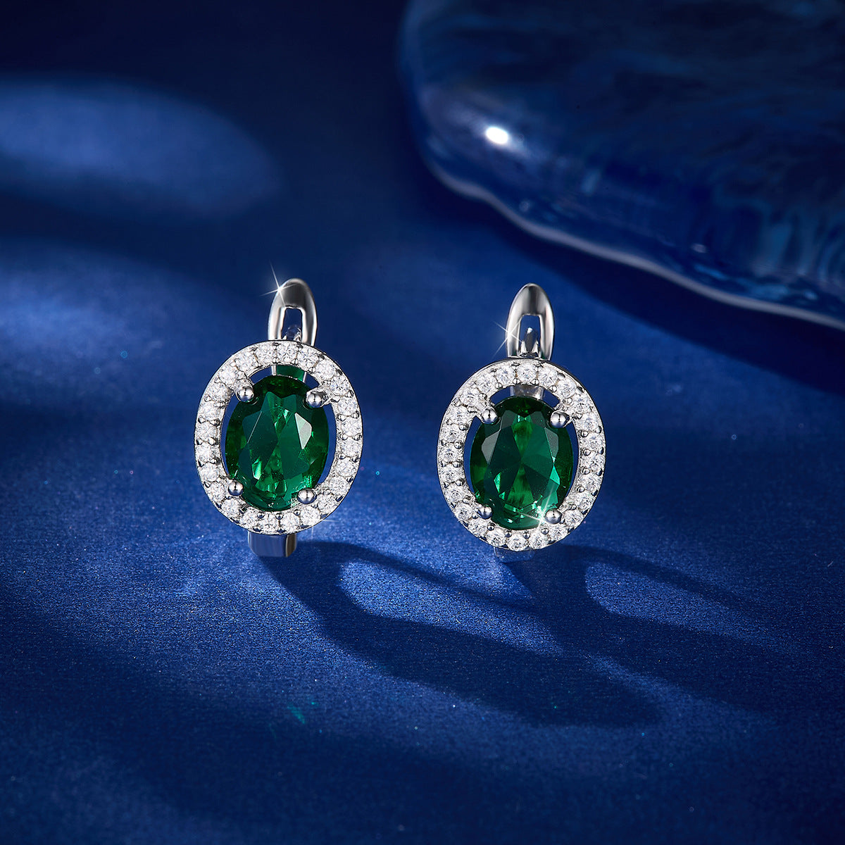 Oval Geometric Ear Cuffs & Necklace Set - S925 Sterling Silver Zircon Gift