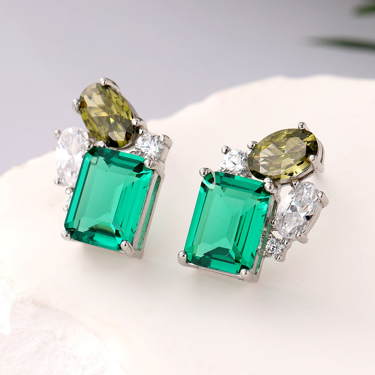 Emerald Jewelry Set - S925 Silver Mother‘s Day Minimalist Gift