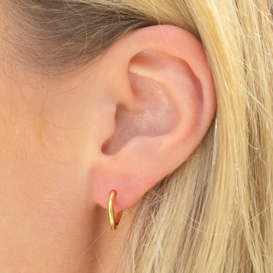 Wavy Hoop Earrings - S925 Silver Asymmetric Minimalist Geometric