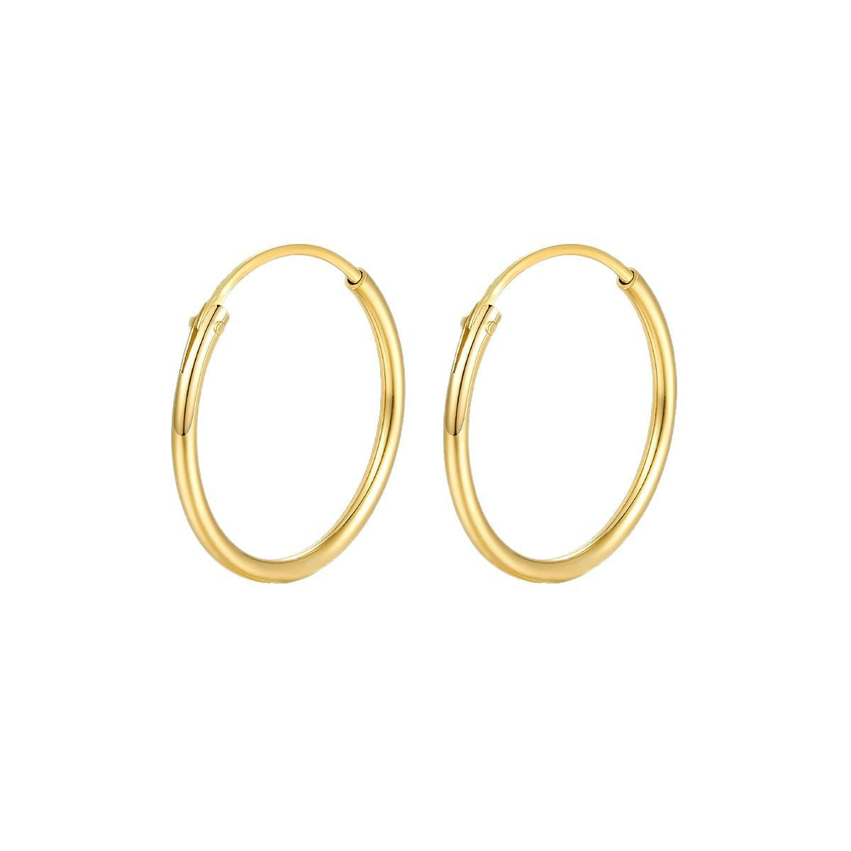 Polished Circle Earrings - 925 Silver Hoop Ear Cuffs Trending