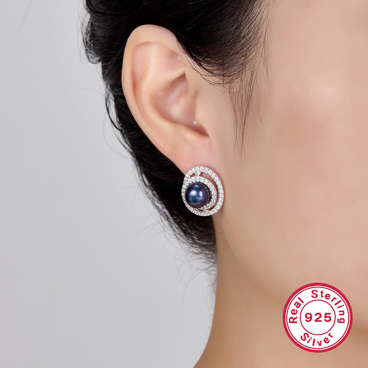 Cross-Border Pearl Jewelry Set | 925 Silver Vintage Earrings, Ring, Necklace