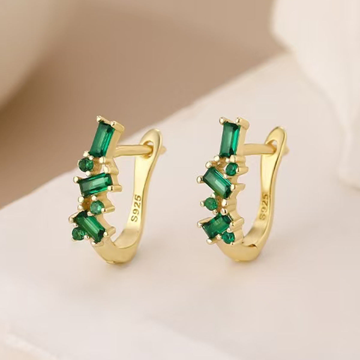 Geometric Stud Earrings - S925 Sterling Silver Minimalist Niche Earrings