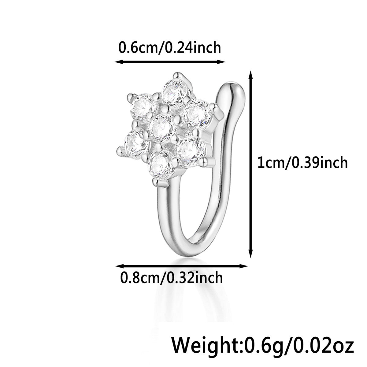 Star Nose Clip - 925 Silver Minimalist Light Luxury Unisex Jewelry