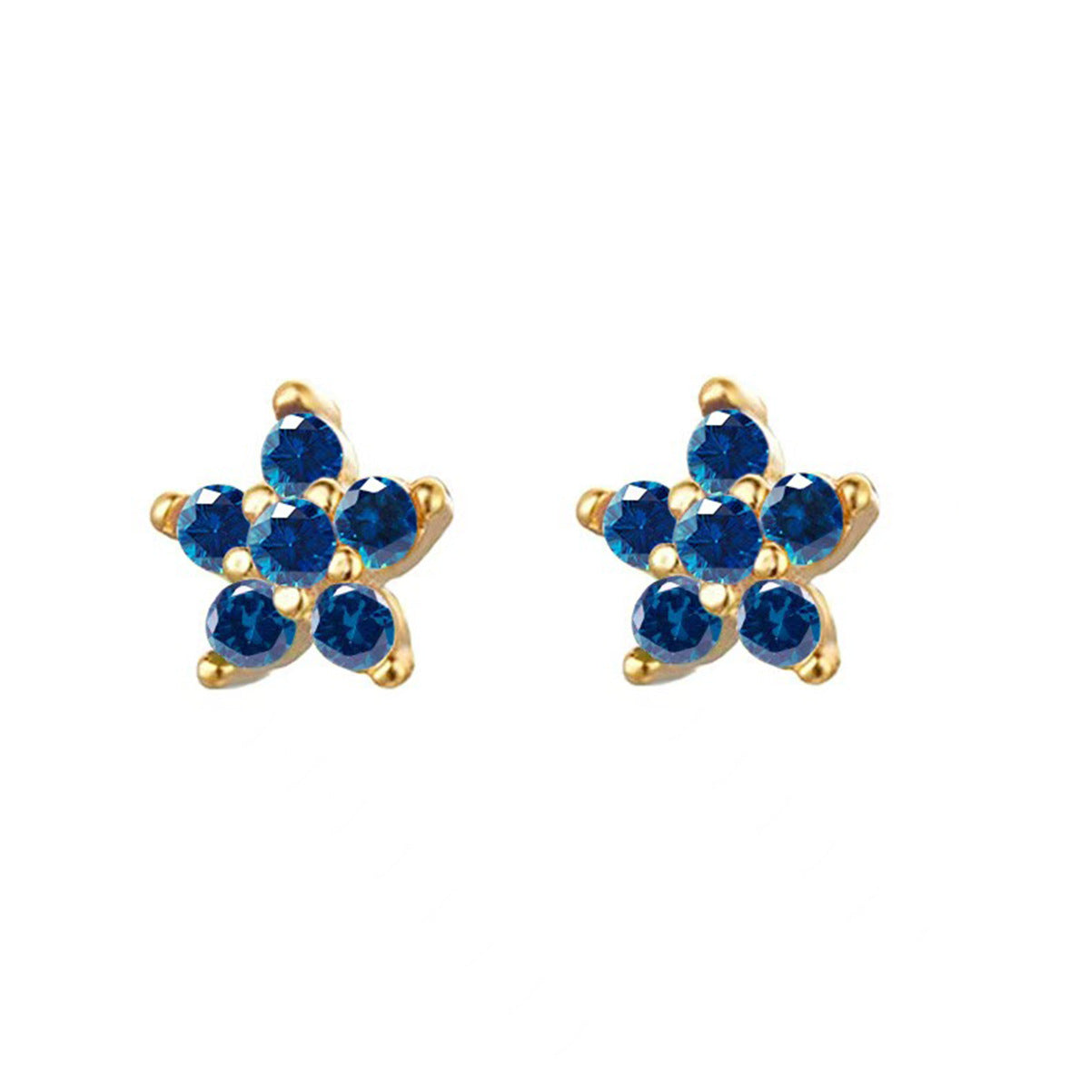 Plum Blossom Earrings - S925 Silver Sweet Diamond Petal Studs