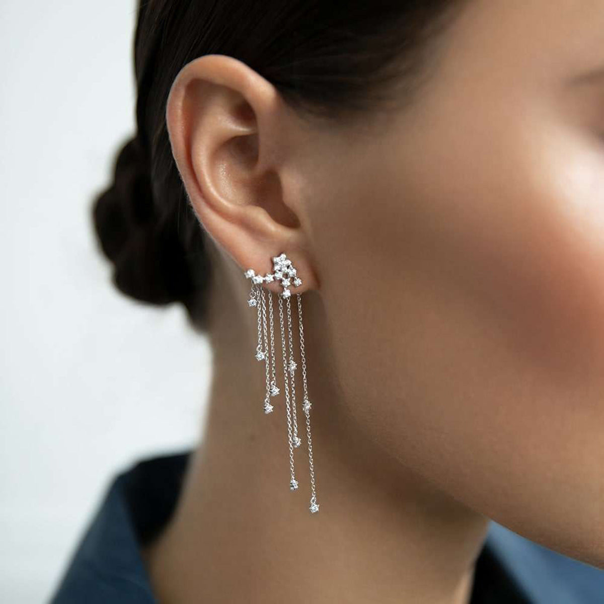 S925 Silver Star Fringe Earrings | INS Light Luxury | Cross-border Wholesale | Women's