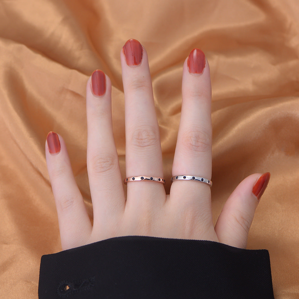 925 Sterling Silver Stackable Rings, Thin Zirconia Band Set