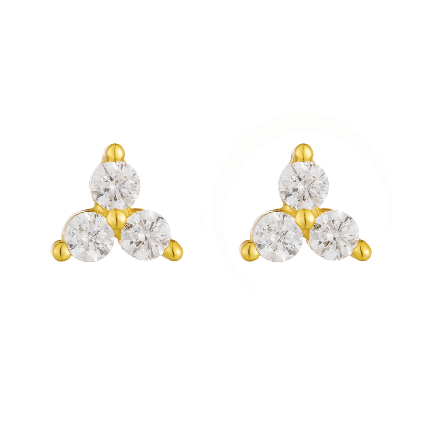 925 Sterling Silver Micro-Pave Zirconia Flower Stud Earrings, Geometric High-End Light Luxury Jewelry