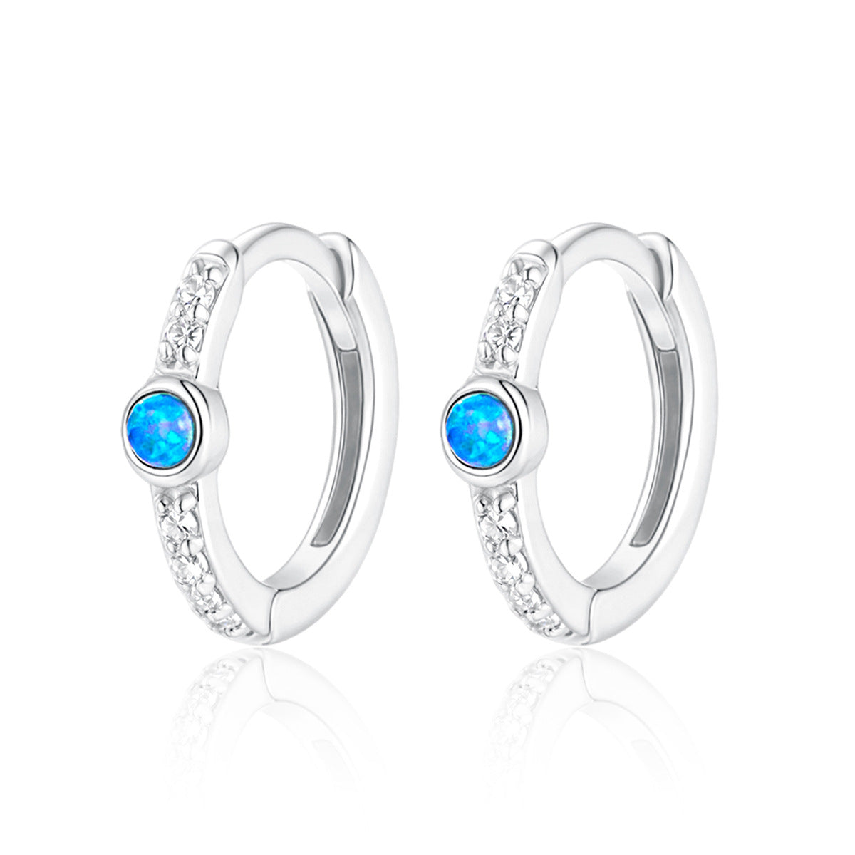 Asymmetric Opal Ear Cuffs - 925 Silver Enamel Drip Factory Direct