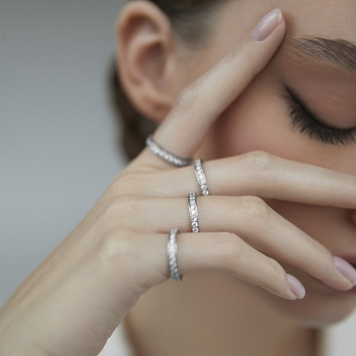 Diamond Stackable Rings - 925 Silver Niche Adjustable Knuckle Jewelry