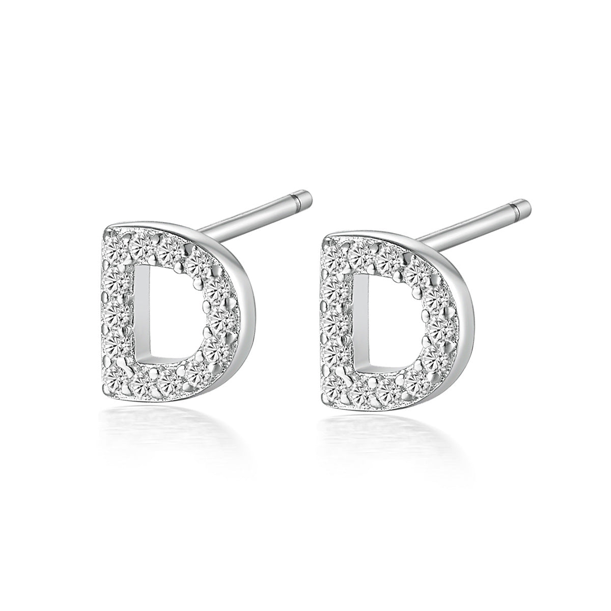 Alphabet Zircon Studs - 925 Silver Light Luxury Factory Wholesale