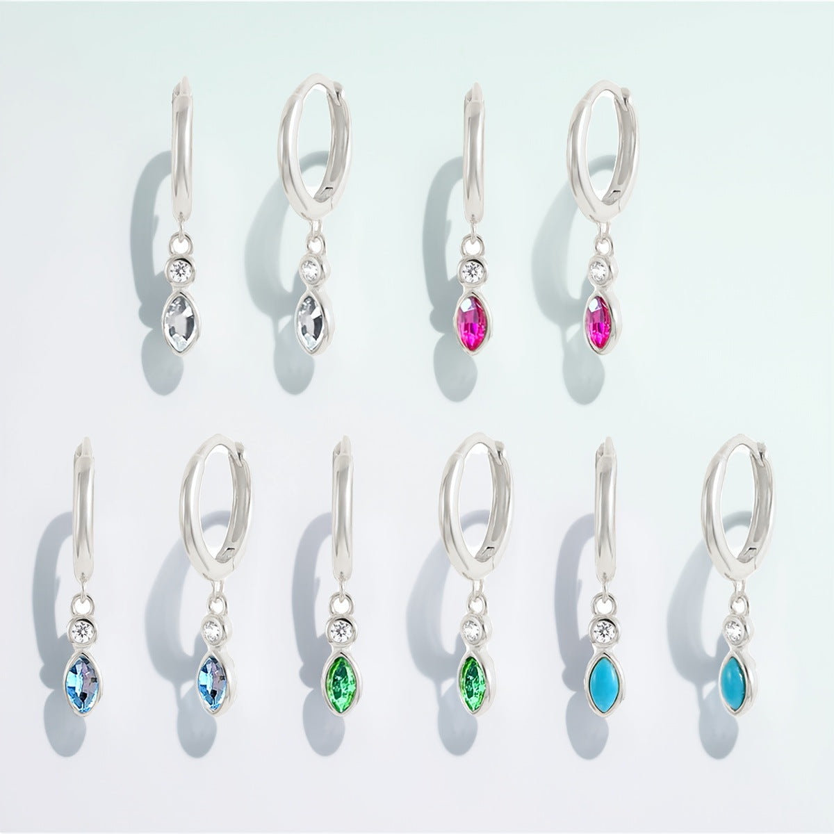 Teardrop Zircon Earrings - S925 Silver Long Fringe Light Luxury