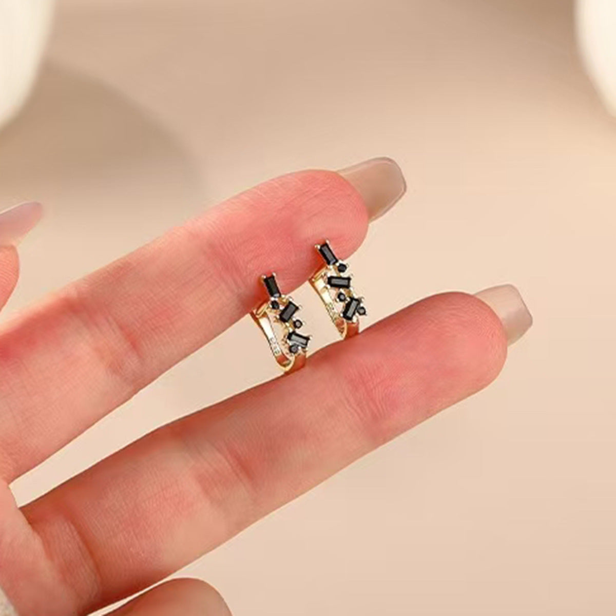 Geometric Stud Earrings - S925 Sterling Silver Minimalist Niche Earrings