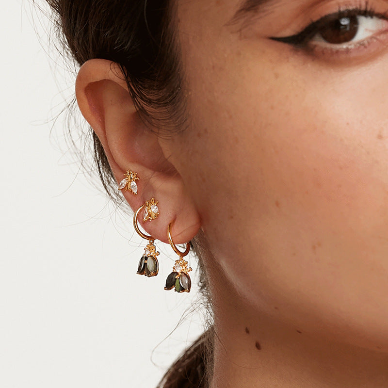 Zircon Stud Earrings - S925 Silver Minimalist Trending