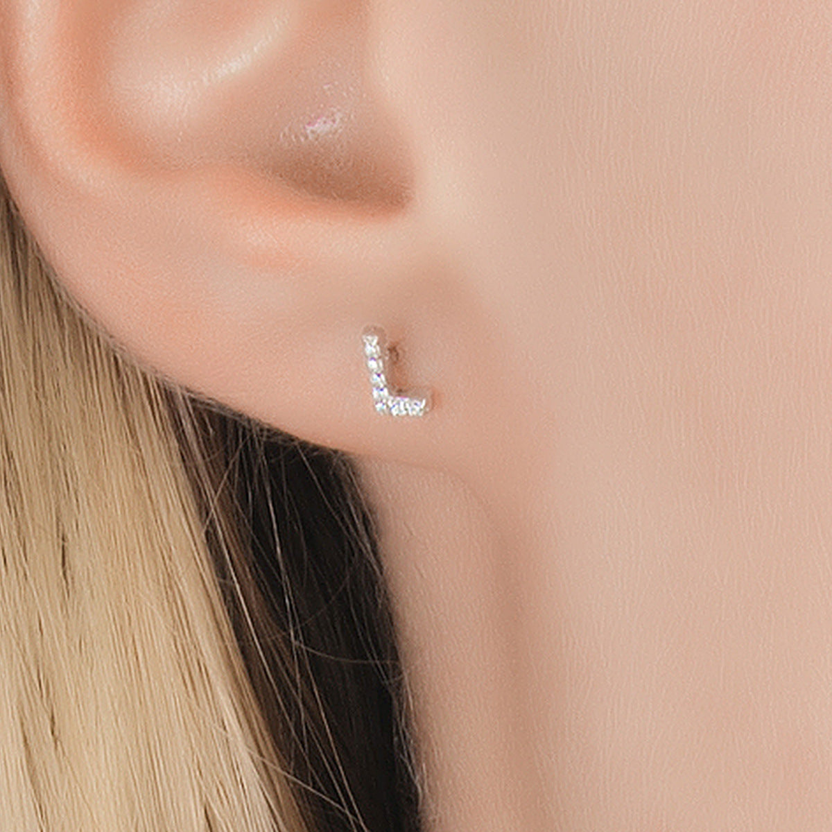 Alphabet Zircon Studs - 925 Silver Light Luxury Factory Wholesale