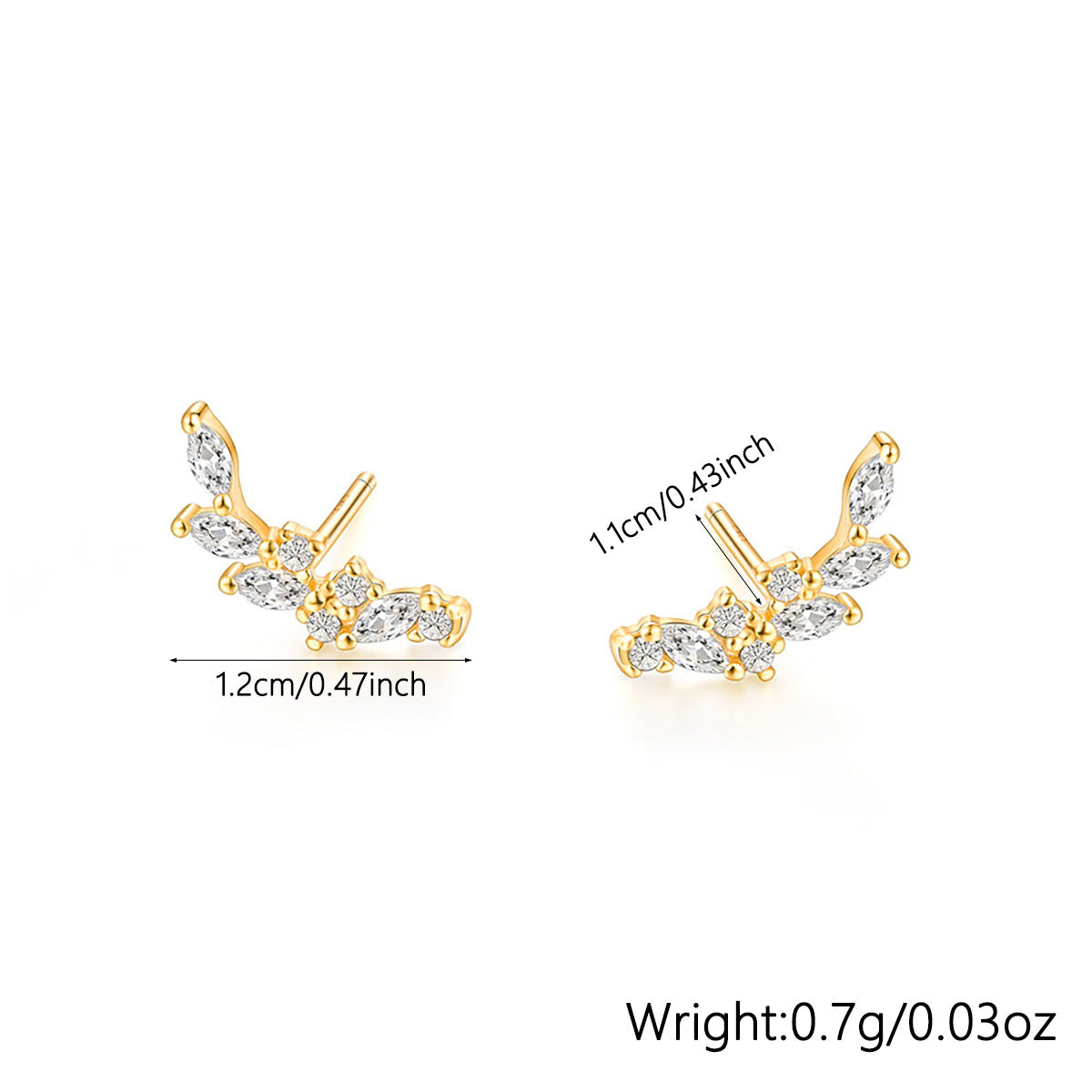 Zircon Stud Earrings - S925 Silver Minimalist Trending