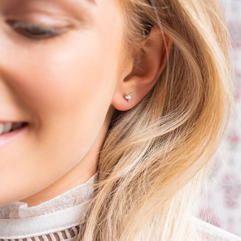 Zircon Stud Earrings - S925 Silver Minimalist Trending