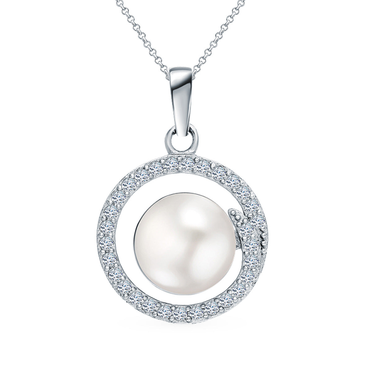 S925 Silver Mochi Bead Set | Round Zircon Earrings, Ring & Necklace